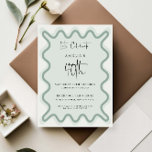 Sage Wavy Border 40. Geburtstag Einladung<br><div class="desc">Diese moderne Einladung zum Geburtstag wurde entworfen, um sich mit unserer Wavy Border Collection abzustimmen. Sie zeichnet sich durch die trendige und beliebte, wellenförmige Grenze in Salbei-Farbe auf weißem Hintergrund aus. Wenn Sie gewollt haben, Ihren Gast mit einem farbenfrohen Pop auf Ihre trendige Einladung aufmerksam zu machen, ist diese Suite...</div>