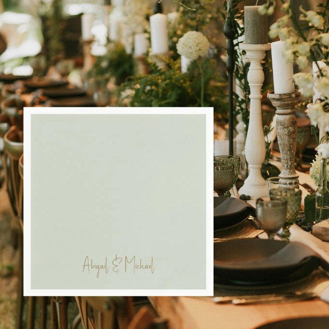 Sage Wedding Cocktail Serviette (Von Creator hochgeladen)