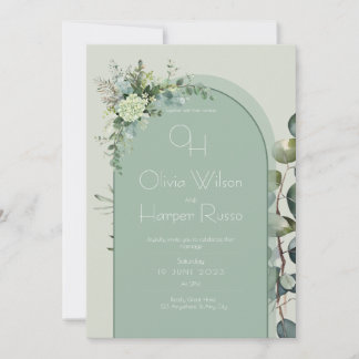 Sage Wedding Invitation