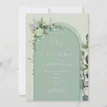 Sage Wedding Invitation