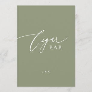 Sage White Form 5 x 7 Hochzeit OFFENE Bar Sign