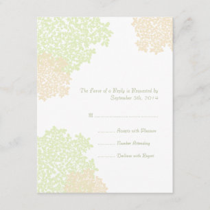 Sage & White Queen Anne's Lace Wedding RSVP