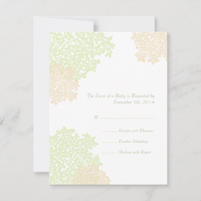Sage & White Queen Anne's Lace Wedding RSVP (Devant)