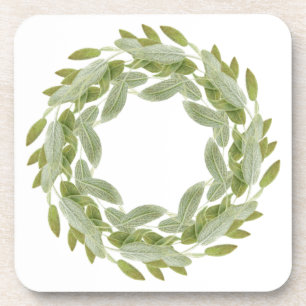 SAGE WREATH Hard Plastic Untersetzer