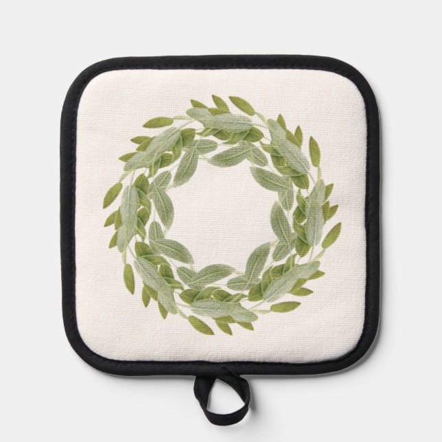 SAGE WREATH Pot Holder Topflappen (Vorderseite)