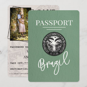 Sagegrün Brasilien Reisepass Save The Date