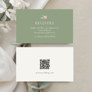 Sagegrün & Elfenbein   QR-Hochzeitsgeschenk-Regist