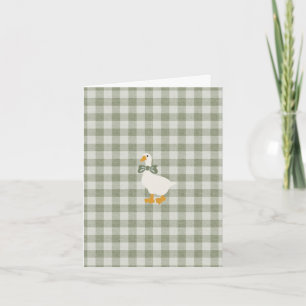 Sagegrün kariert Buffalo-Karo Baby Shower Karte