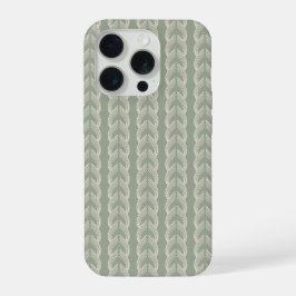 Sagegrüner Art Deco Bogen Luxus-Muster iPhone 15 Pro Hülle