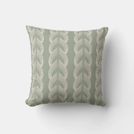 Sagegrüner Art Deco Bogen Luxus-Muster Kissen