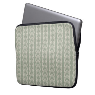 Sagegrüner Art Deco Bogen Luxus-Muster Laptopschutzhülle