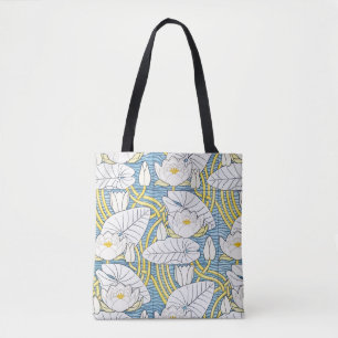 Sagegrünes Art Nouveau Seerosenmuster Tasche