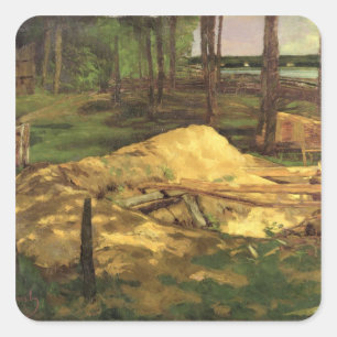 Sägemehl-Grube, 1876 Quadratischer Aufkleber