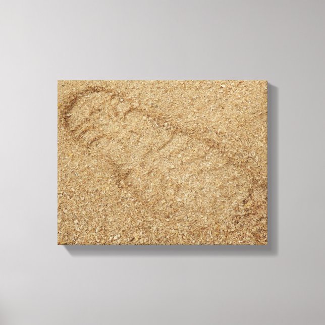 Sägemehl-Stiefel-Druck-Leinwand-Druck Leinwanddruck (Vorderseite)