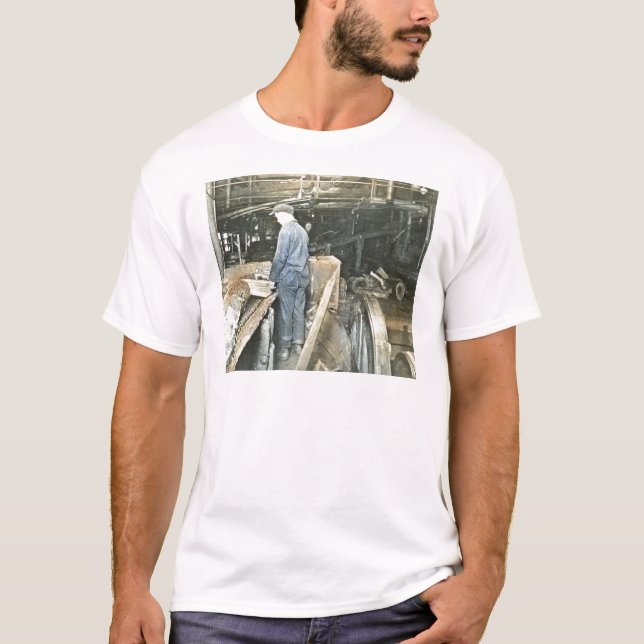 Sägemühle-Arbeitskraft-magische Laternen-Dia 5 T-Shirt (Vorderseite)
