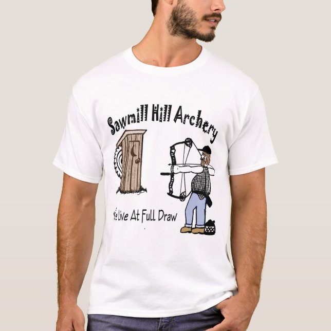 Sägemühle-Hügel-Bogenschießen T-Shirt (Vorderseite)