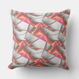 Sägen oder Zickzack von pfirsichfarbenem bis rosa Kissen