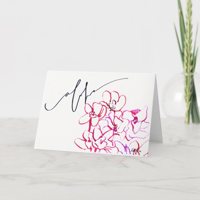 Sagen Sie "Aloha" mit der tropischen Karte (Vorderseite)