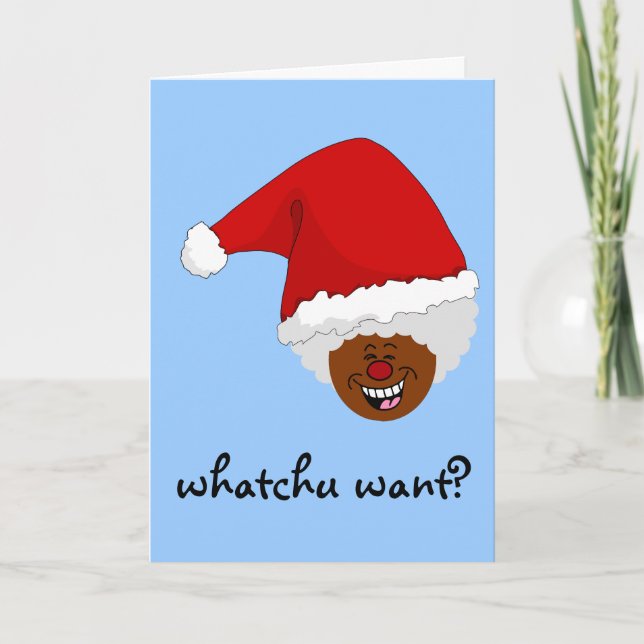 Sagen Sie Black Santa, was Sie zu Weihnachten Gewo (Vorderseite)