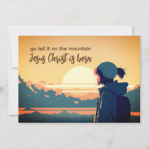 Sagen Sie es auf dem Berg Jesus Christus ist Gebor
