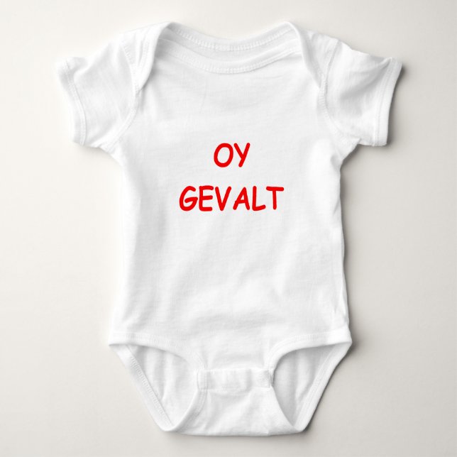sagen Sie es auf Yiddish Baby Strampler (Vorderseite)
