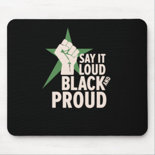 Sagen Sie es laut - Design der schwarzen und weiße Mousepad