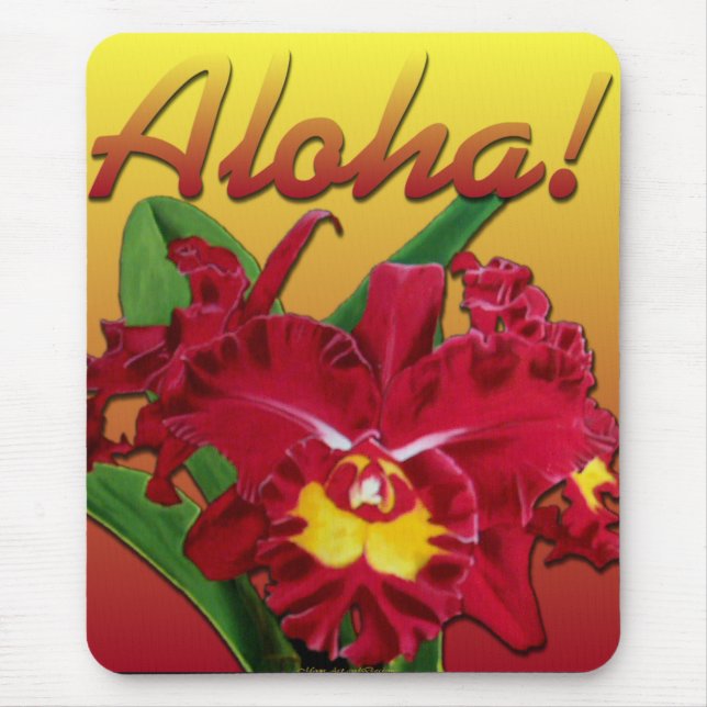 Sagen Sie es mit Aloha! Mousepad 2 (Vorne)