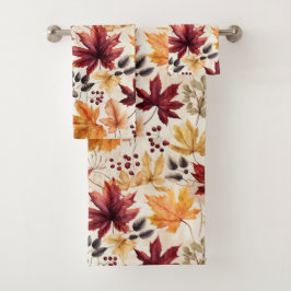 Sagen Sie es mit Herbstlauben 3 - Badhandtuch Set