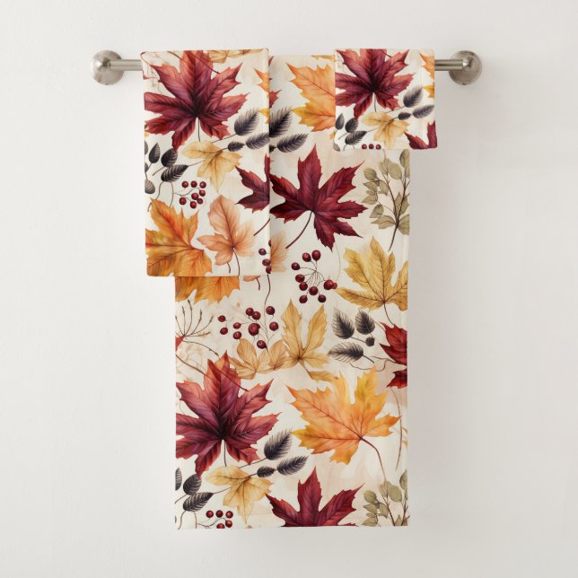 Sagen Sie es mit Herbstlauben 3 - Badhandtuch Set (Insitu)