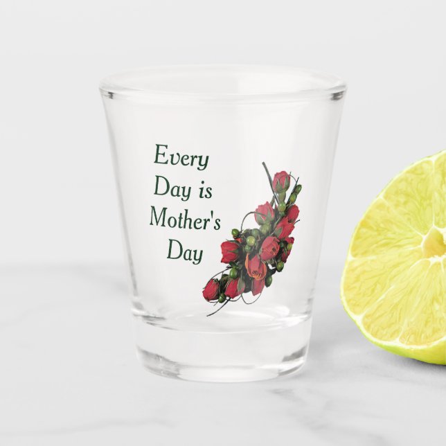 Sagen Sie es mit Rose Schnapsglas (Vorderseite)