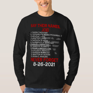 Sagen Sie ihren Namen Joe Namen von gefallenen Sol T-Shirt