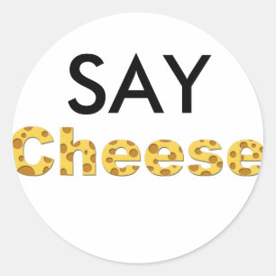 sagen Sie Käse Runder Aufkleber