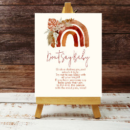 Sagen Sie nicht, Babyerde Ton boho Wasserfarbe Reg Poster