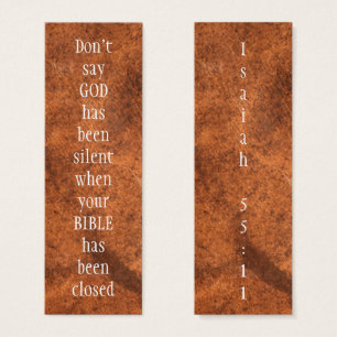 Sagen Sie nicht, GOD wäre SILENT Isaiah 55:11 gewe