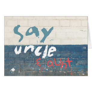 Sagen Sie Onkel u. Tante Customizable Graffiti