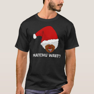 Sagen Sie schwarzer Sankt, was Sie für Weihnachte T-Shirt