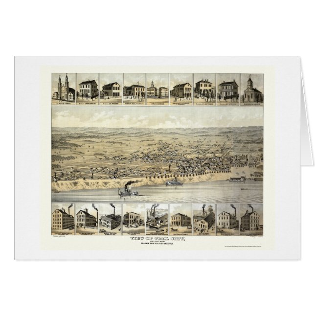 Sagen Sie Stadt, in der panoramischen Karte - (Vorderseite (Horizontal))