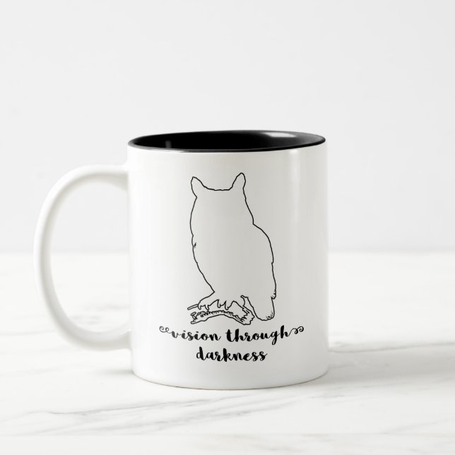 Sagesse animale de la tasse | de hibou d'esprit, (Gauche)