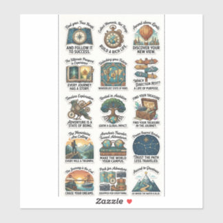 Sagesse errante – Pack de stickers de voyage inspi