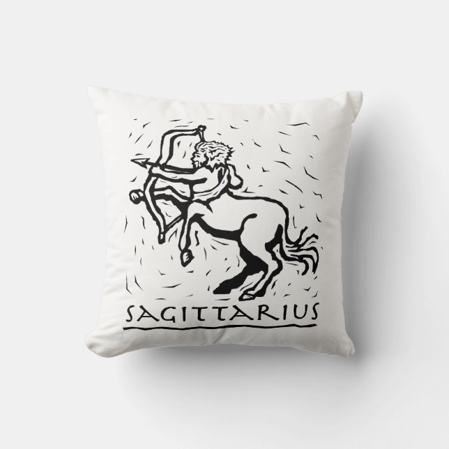 Saggitarius Geburtstag Jahr Astrologisches Zodiaks Kissen (Vorderseite)