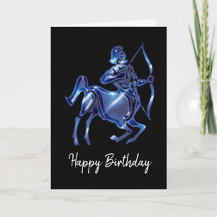 Sagittaire Bleu - Carte d'anniversaire