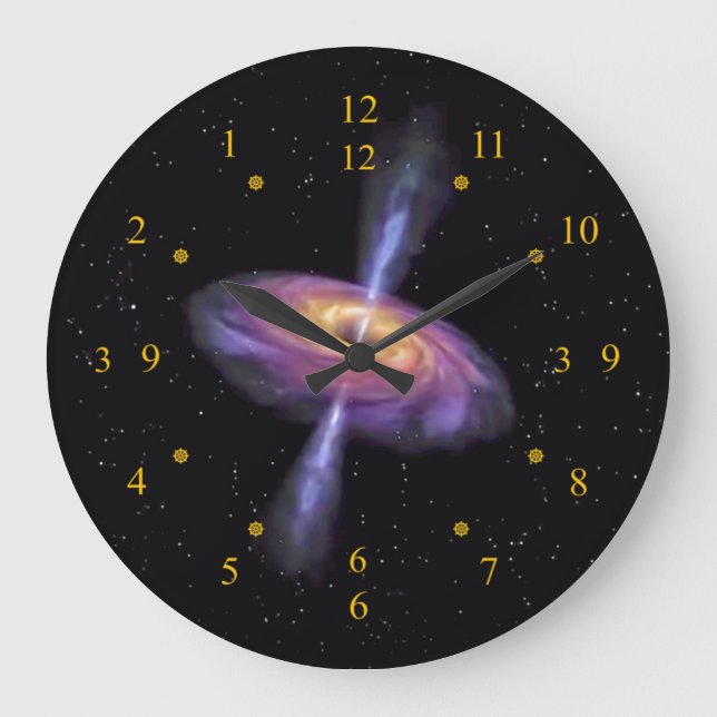  Sagittarier A Quasar V2 ~ Time Machine Clock ~  Große Wanduhr (Vorderseite)
