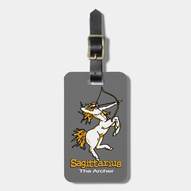 Sagittarier Das Archer-Horoskop-ID-Gepäckanhänger Gepäckanhänger (Vorderseite vertikal)
