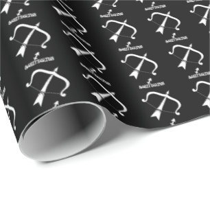 Sagittarier Silhouette Wrapping Paper Geschenkpapier