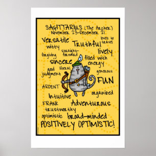 Sagittarier Worcloudposter Poster