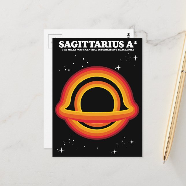 Sagittarius A* Postkarte (Vorderseite/Rückseite Beispiel)