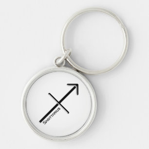 SAGITTARIUS, abstrakte Gestaltung des Zodiakzeiche Schlüsselanhänger