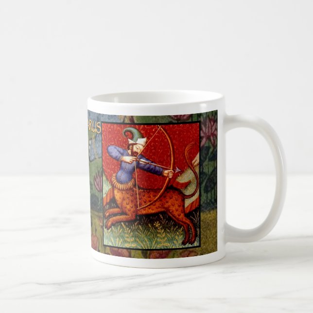 Sagittarius Ancient Zodiac Sign Astrologie Cup/ Ta Kaffeetasse (Rechts)