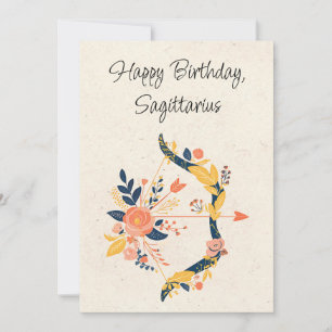 Sagittarius Archer Zodiac Carte Plat Anniversaire
