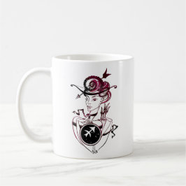Sagittarius Art Deco Lady Kaffeetasse